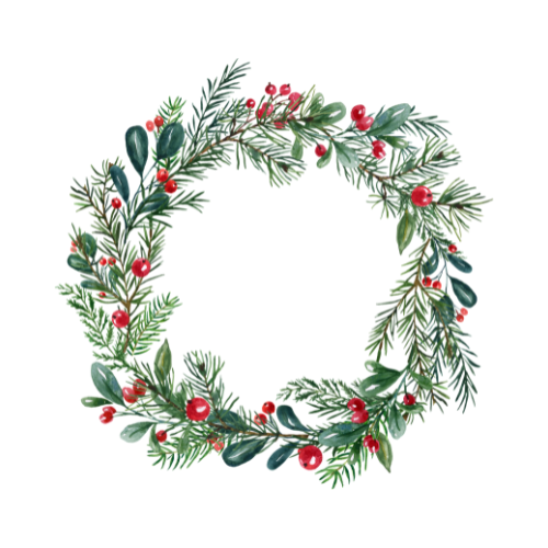 Titelbild Adventskranz Aquarellzeichnung